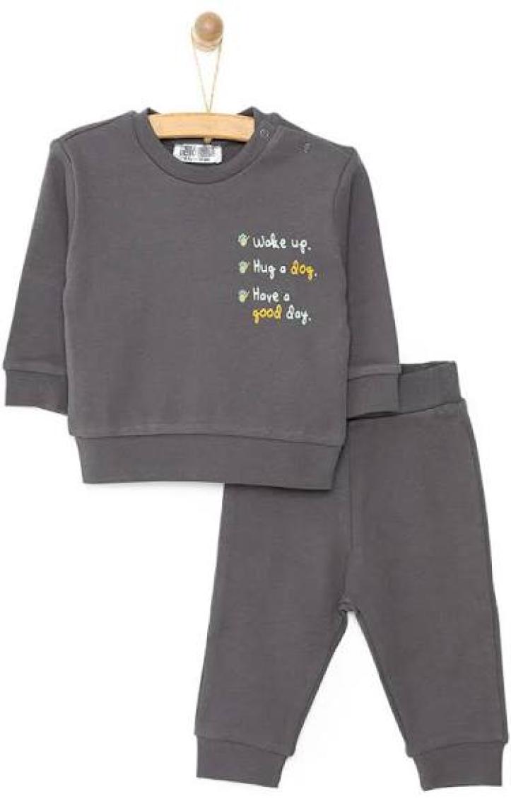 Hellobaby Basic Erkek Yazı Baskılı Eşofman Takımı Erkek Bebek