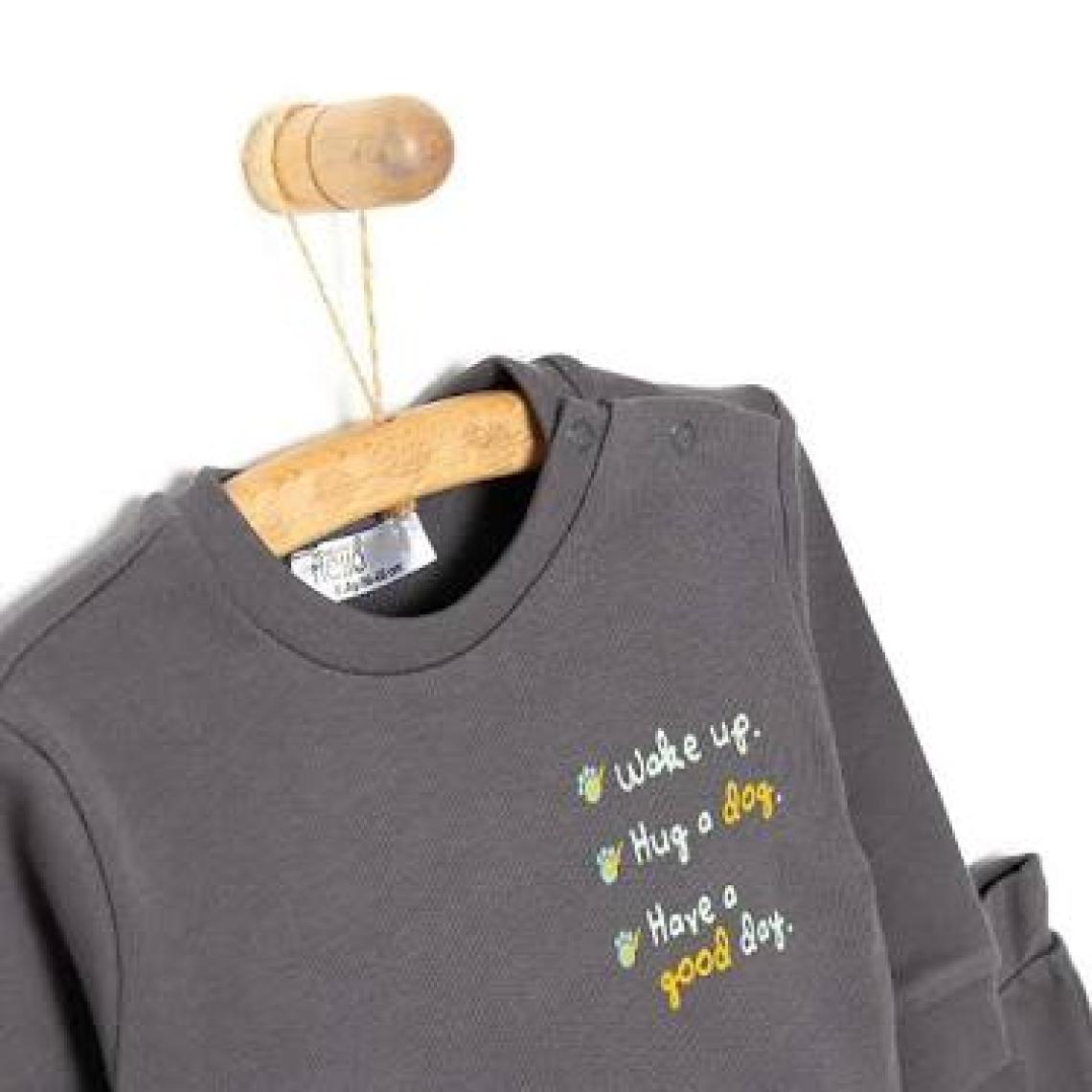 Hellobaby Basic Erkek Yazı Baskılı Eşofman Takımı Erkek Bebek