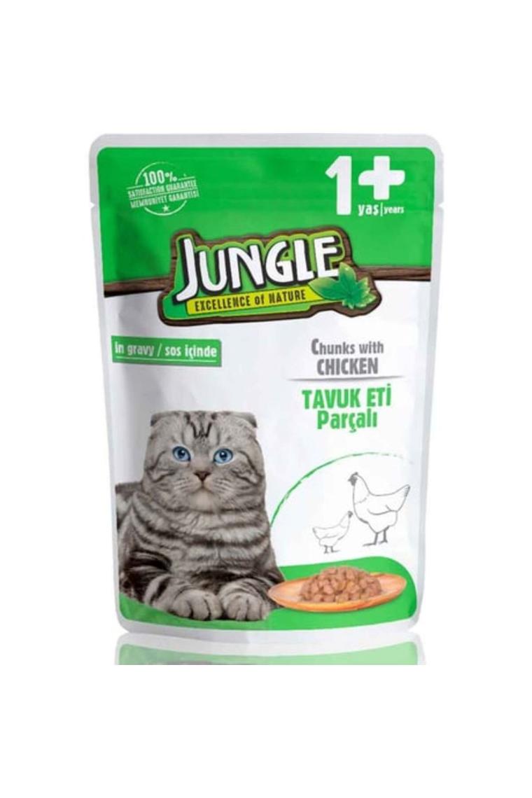 Jungle Pouch Jöleli 100 gr Yetişkin Kedi Konservesi