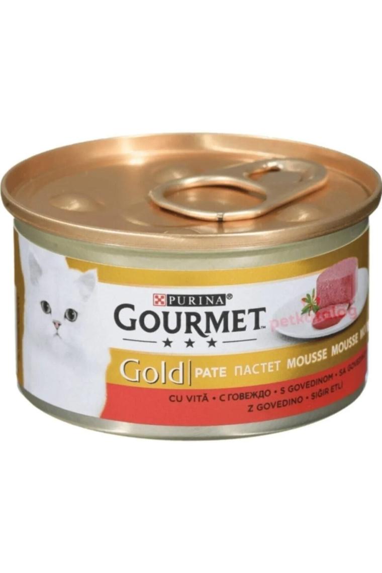 Gourmet Gold Kıyılmış Sığır Etli 85 gr Yetişkin Kedi Konservesi