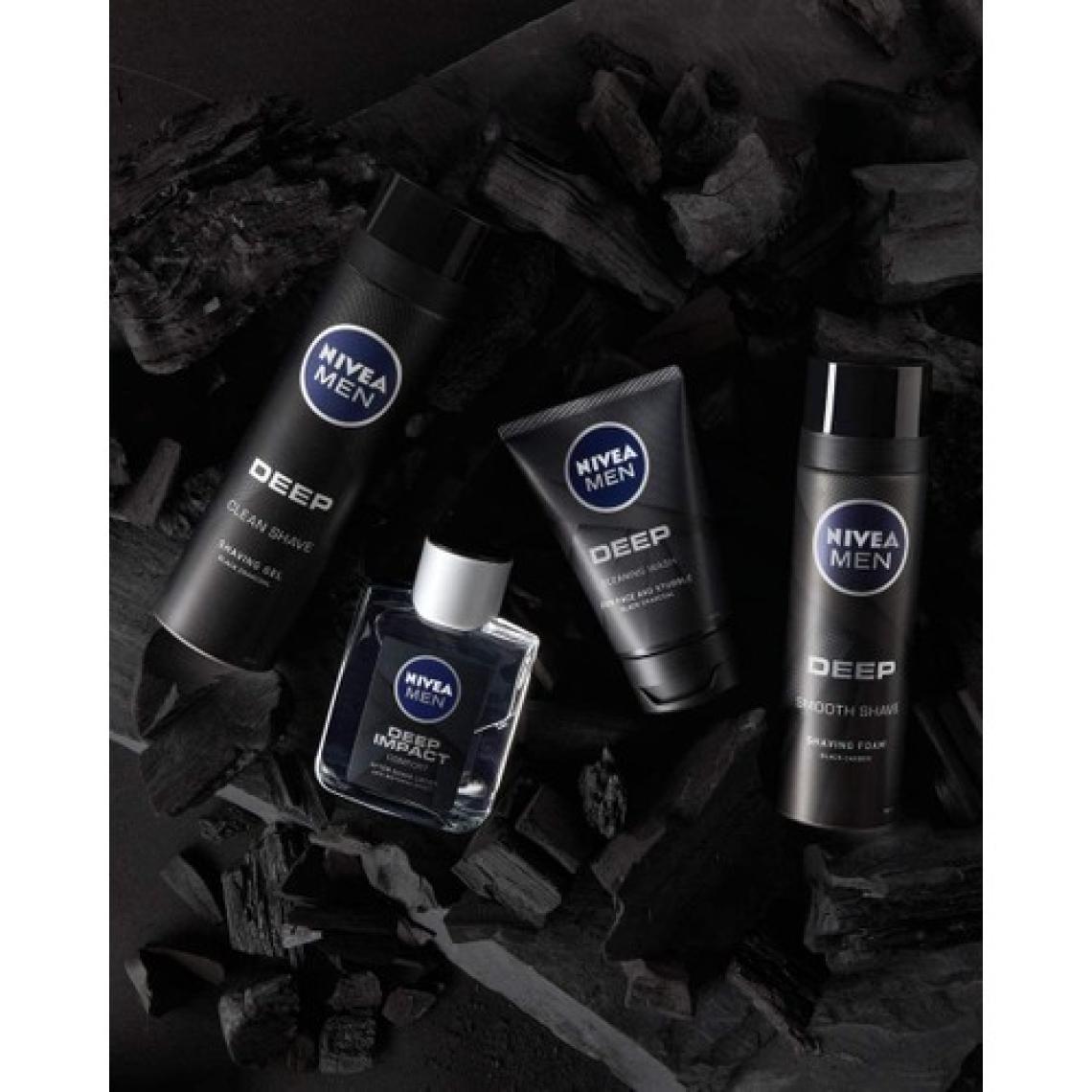 NIVEA Men Deep Dimension Yüz ve Sakal Temizleme Jeli 100ml, Aktif Karbon İçeriği ile Cildi Arındırır