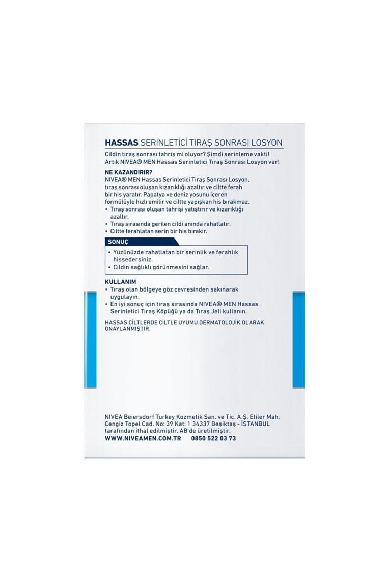 Nivea Men Hassas Serinletici 100 ml Tıraş Sonrası Losyon