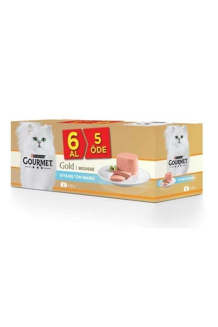 Gourmet Gold Kıyılmış Ton Balıklı 85 gr 6'lı Yetişkin Kedi Konservesi