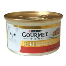 Gourmet Gold Çifte Lezzet Sığır Etli ve Tavuklu 85 gr Yetişkin Konserve Kedi Maması