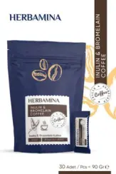 Herbamina Inulın & Bromelaın Coffee 3GRX30 - 90GR