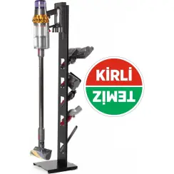 Thorqtech Dyson Uyumlu Dikey Süpürge Standı Siyah Renk V15 - V12 - V11 - V10 - V8 Modellere Uyumlu