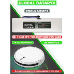 Global Batarya Xiaomi Mi Vacuum Mop 1c 2in1 Akıllı Robot Süpürge Bataryası 14.4V 2600MAH Pil