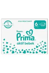 Prima Aktif Bebek, Bebek Bezi 6 Numara, 102 adet