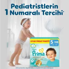 Prima Premium Care 5 Numara Junior 108'li Bebek Bezi
